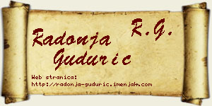 Radonja Gudurić vizit kartica
